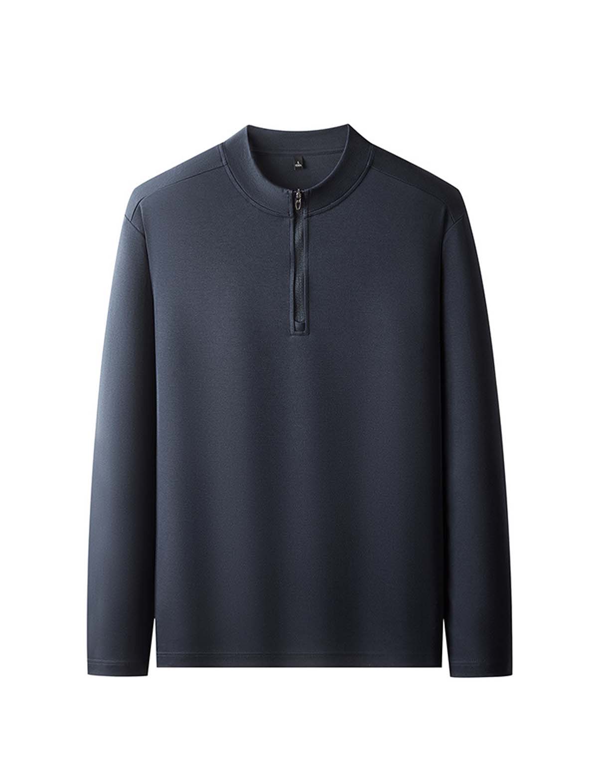 Zip-up long sleeve T-shirt-mt19-3